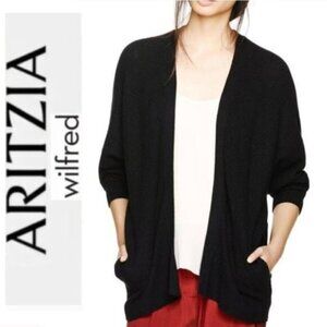 Wilfred Black Cashmere Cardigan sweater